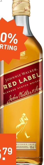Gall & Gall Johnnie walker red label 70cl aanbieding