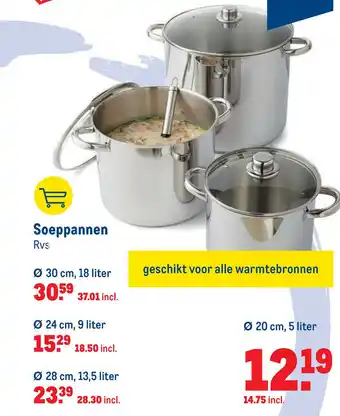 Makro Soeppannen aanbieding