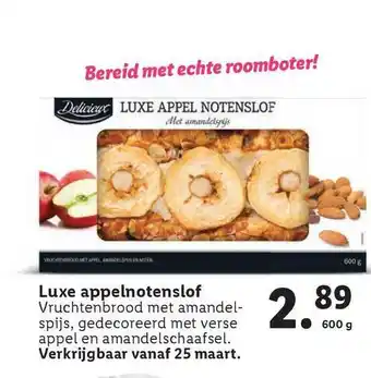 Lidl Delicieux luxe appelnotenslof 600 gram aanbieding