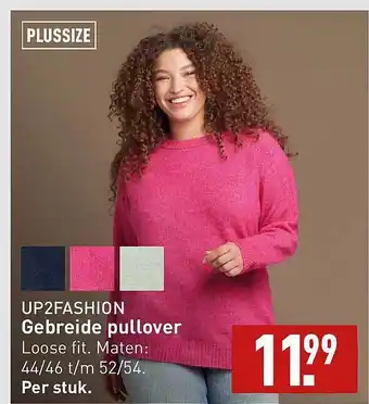 ALDI Up2fashion gebreide pullover aanbieding