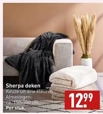 ALDI Sherpa deken aanbieding