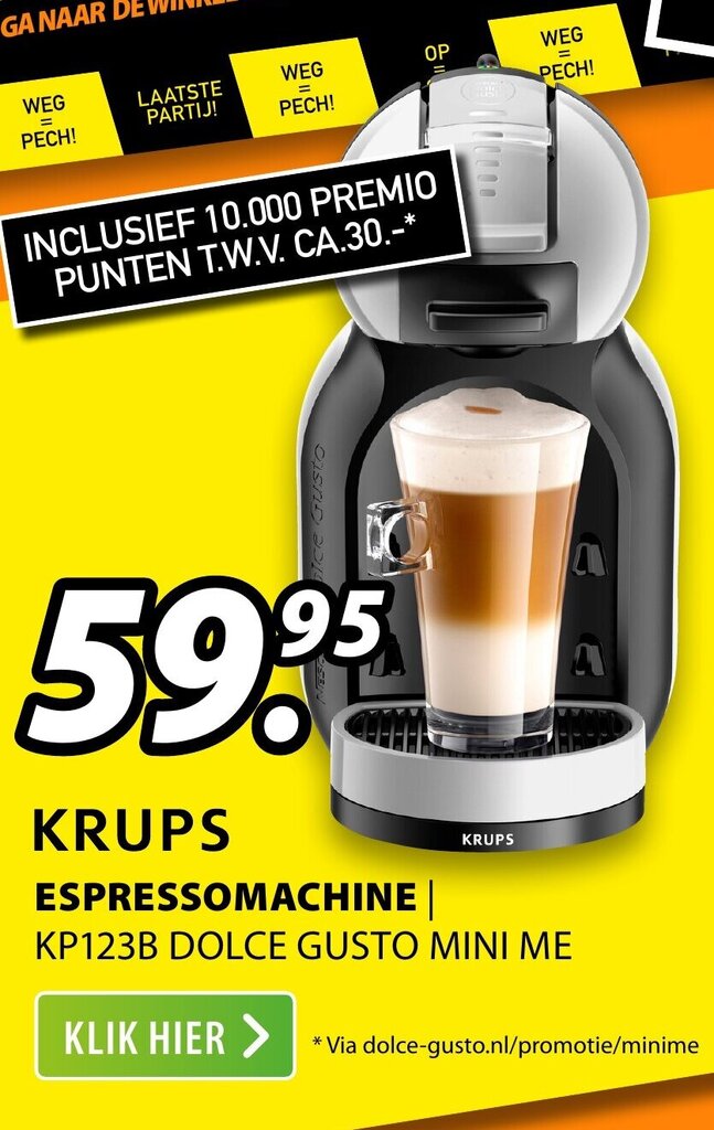 Krups Espressomachine/KP123B DOLCE GUSTO MINI ME aanbieding bij Expert