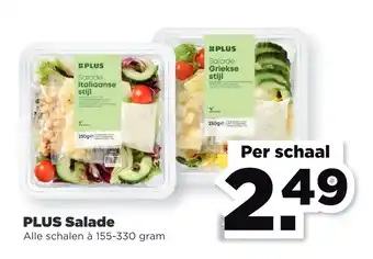 PLUS PLUS Salade 155-330 gram aanbieding