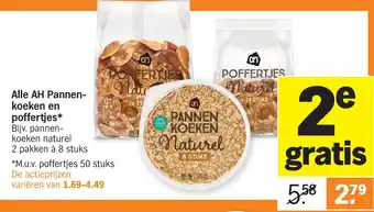 Albert Heijn Alle ah pannenkoeken en poffertjes* aanbieding