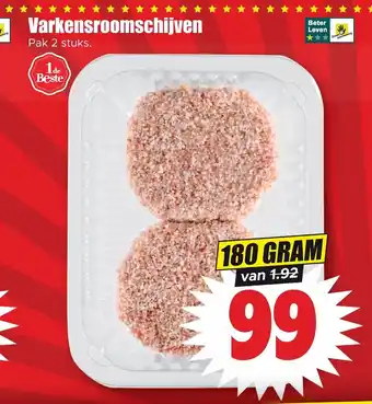 Dirk Varkensroomschijven 180 gram 2 stuks aanbieding