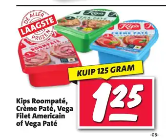 Nettorama Kips Roompate Creme Pate, Vega Filet America 125 gramin of Vega Pate aanbieding