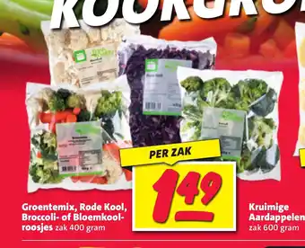 Nettorama Groentemix, Rode Kool, Broccoli- of Bloemkool-roosjes 400 gram aanbieding