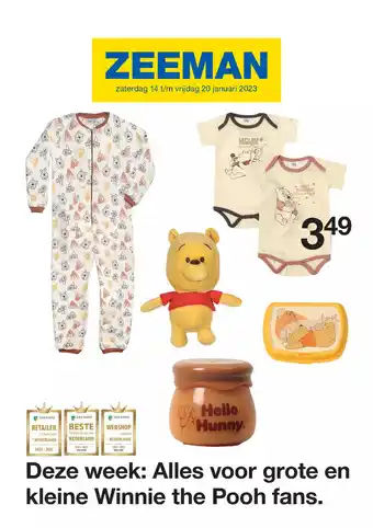 Zeeman Alles voor grote en kleine Winnie the Pooh fans aanbieding