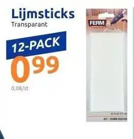 Action Ferm Lijmsticks 12-pack aanbieding