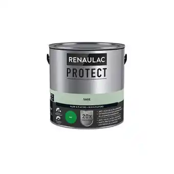 Praxis Muur- en plafondverf renaulac protect ultra dekkend sage mat 2,5l aanbieding