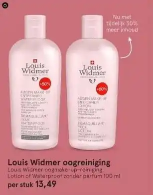 Etos Louis widmer oogreiniging aanbieding