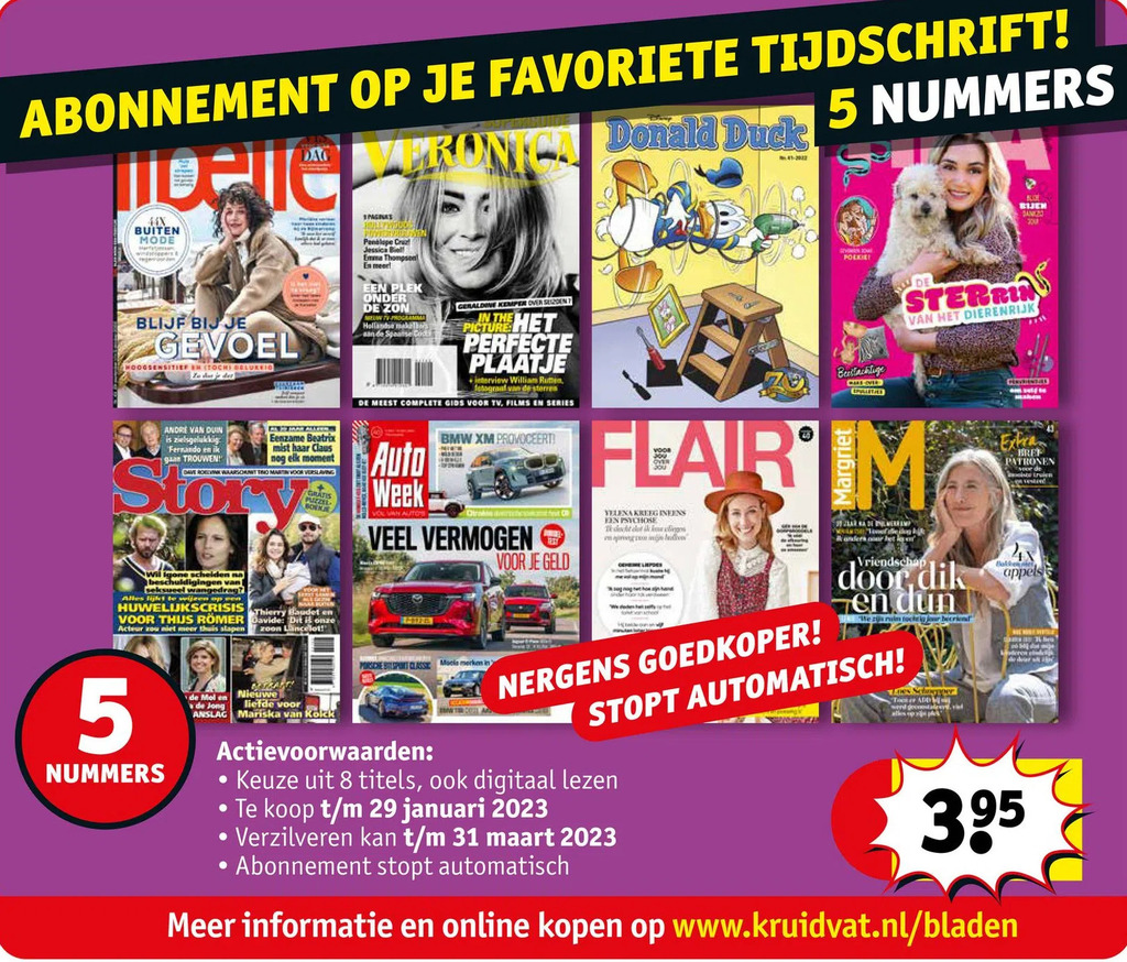 Tijdschriften aanbieding bij Kruidvat