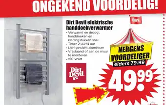 Dirk Dirt Devil elektrische handdoekverwarmer aanbieding