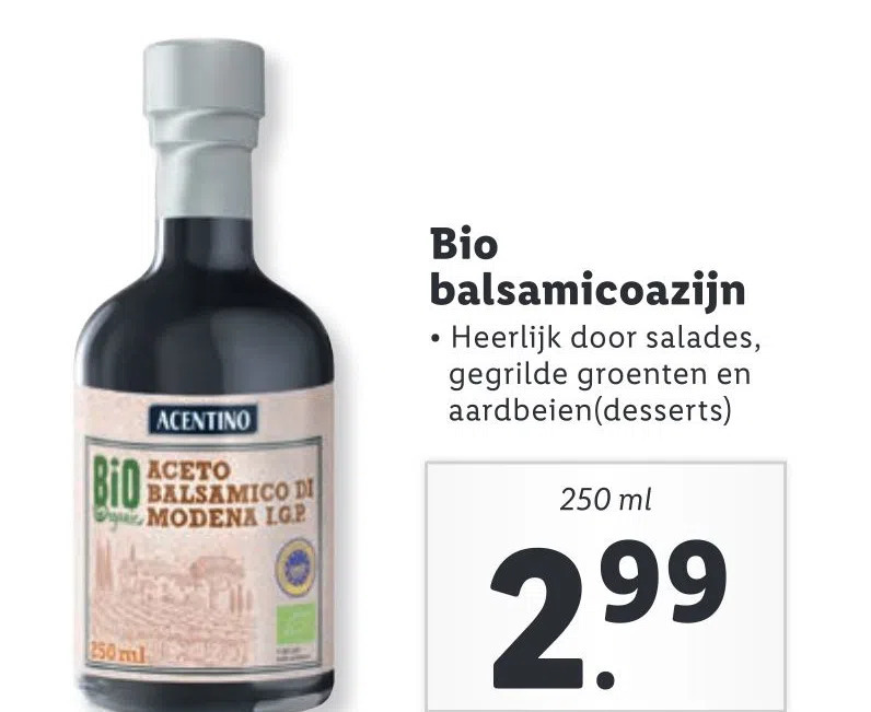 Bio balsamicoazijn aanbieding bij Lidl