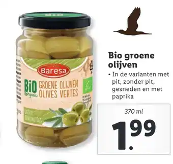 Lidl Bio groene olijven aanbieding