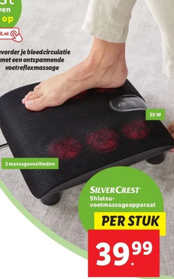 Lidl Silvercrest shiatsu voetmassageapparaat aanbieding