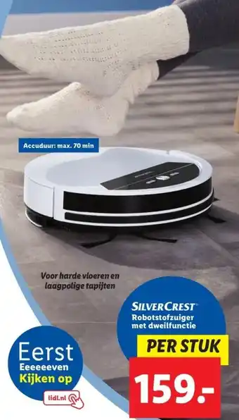 Lidl Silvercrest robotstofzuiger met dweilfunctie aanbieding