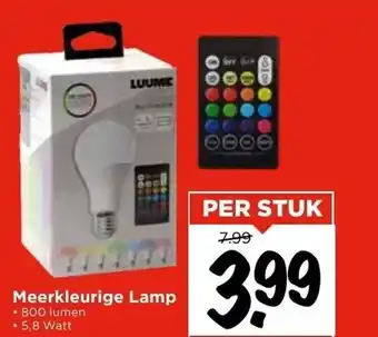 Vomar Voordeelmarkt Meerkleurige Lamp per stuk aanbieding