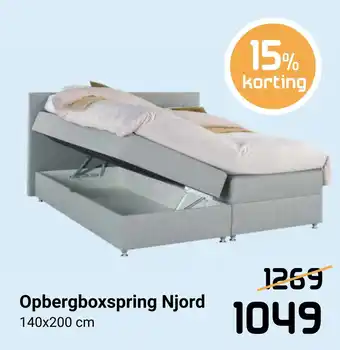 Beddenreus Opbergboxspring Njord 140x200 cm aanbieding