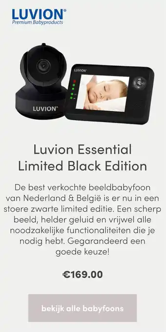 Baby & Tiener Luvion essential limited black edition aanbieding