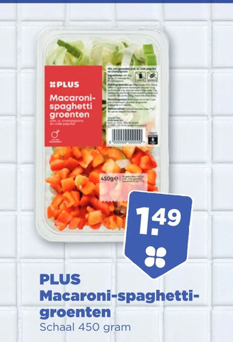 PLUS Plus macaroni-spaghetti-groenten aanbieding
