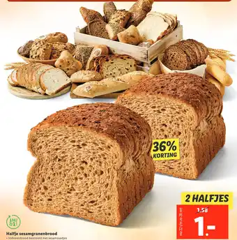 Lidl Halfje sesamgranenbrood aanbieding