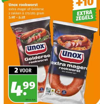 Poiesz Unox rookworst aanbieding