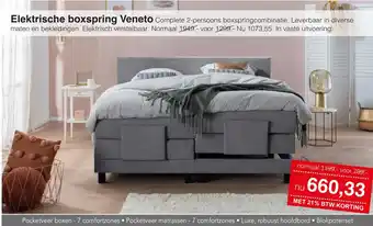 Woonsquare Elektrische boxspring veneto aanbieding