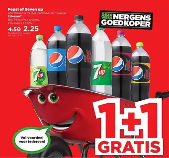 PLUS Pepsi of seven up aanbieding