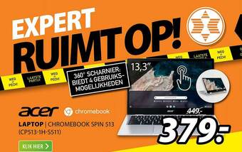 Expert Acer laptop | chromebook spin 513 (cp513-1h-s511) aanbieding