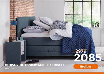 TotaalBED Boxspring dramman elektrisch 140-200 aanbieding