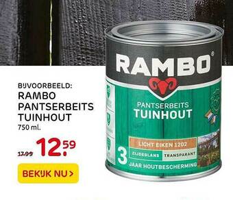 Praxis Rambo pantserbeits tuinhout 750 ml aanbieding