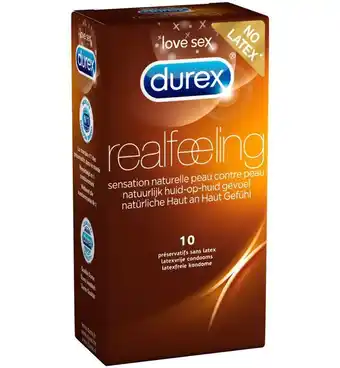 Drogisterij.net Durex real feeling latexvrij (10st) aanbieding