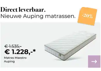 Slaapboulevard Kwakernaat Matras maestro auping aanbieding