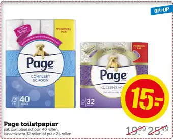 Coop Page toiletpapier aanbieding