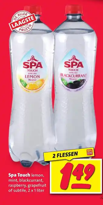 Nettorama Spa touch lemon, mint, blackcurrant, raspberry, grapefruit aanbieding