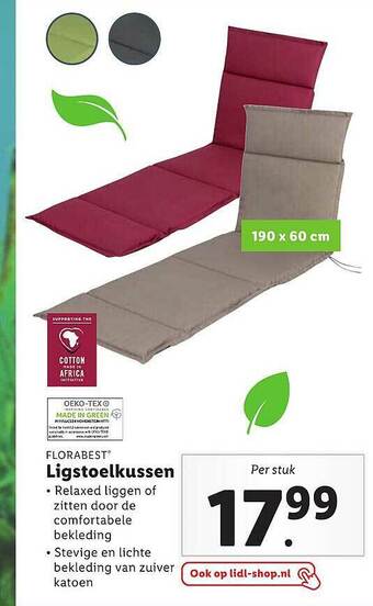 Lidl Florabest ligstoelkussen aanbieding