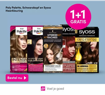 DA Poly Palette, Schwarzkopf en Syoss Haarkleuring aanbieding