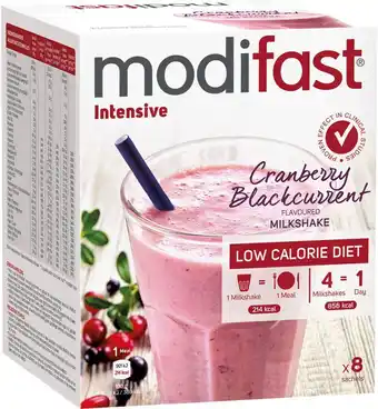 Drogisterij.net Modifast intensive milkshake cranberry (440g) aanbieding