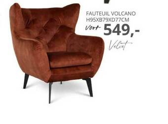 De Bommel Meubelen Fauteuil volcano h95xb79xd77cm aanbieding