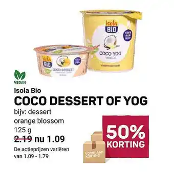 Ekoplaza Isola bio coco dessert of yog aanbieding