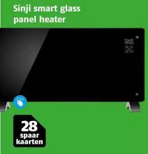 Sinji smart glass panel heater aanbieding bij Poiesz