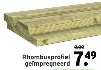 GAMMA Rhombusprofiel geїmpregneerd aanbieding