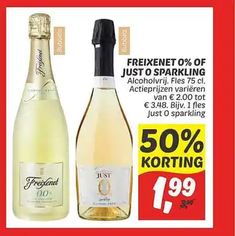 Dekamarkt Freixenet 0% of just 0 sparkling aanbieding