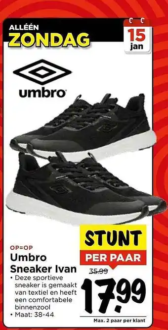 Vomar Voordeelmarkt Umbro sneaker ivan aanbieding