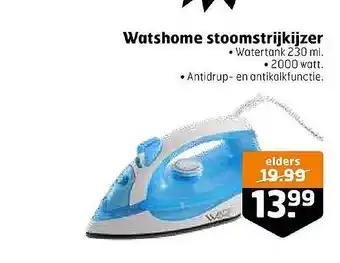 Trekpleister Watshome stoomstrijkijzer aanbieding