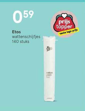 Etos Etos wattenschijfjes 140 stuks aanbieding