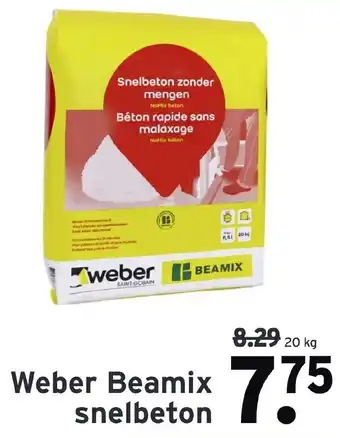 GAMMA Weber Beamix Snelbeton 20kg aanbieding