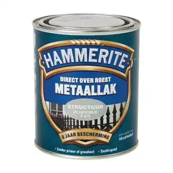 Praxis Hammerite metaallak structuur zilver grijs 750ml aanbieding