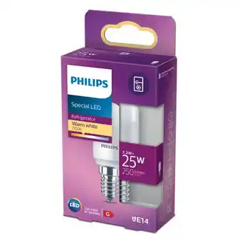 Praxis Philips koelkastlamp led e14 3,2w warm wit aanbieding